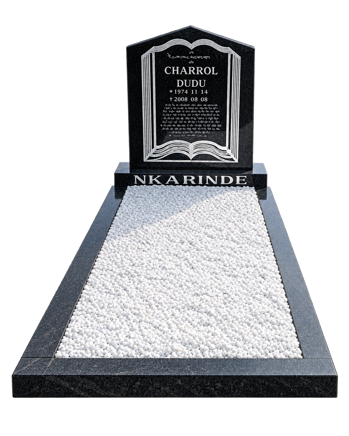 Two gravel-bed memorials
